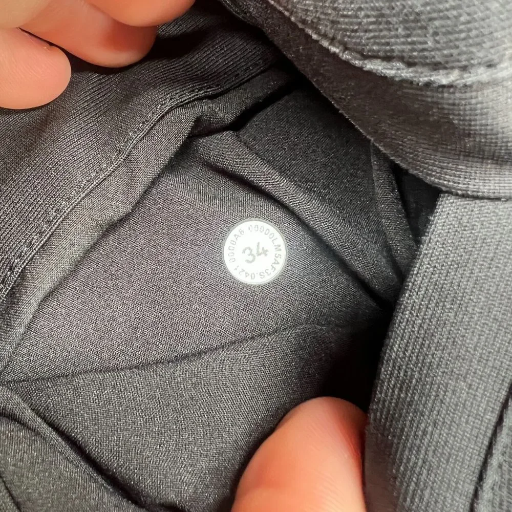 Lululemon Men's Commission Slim Fit Pants Warpstreme Obsidian Size 34x32 LM5ADBT